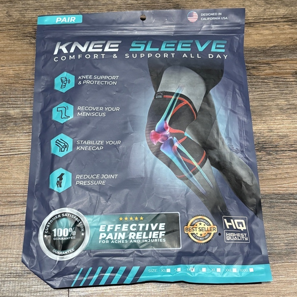 Modvel Black Knee Sleeve for Women & Men M, L